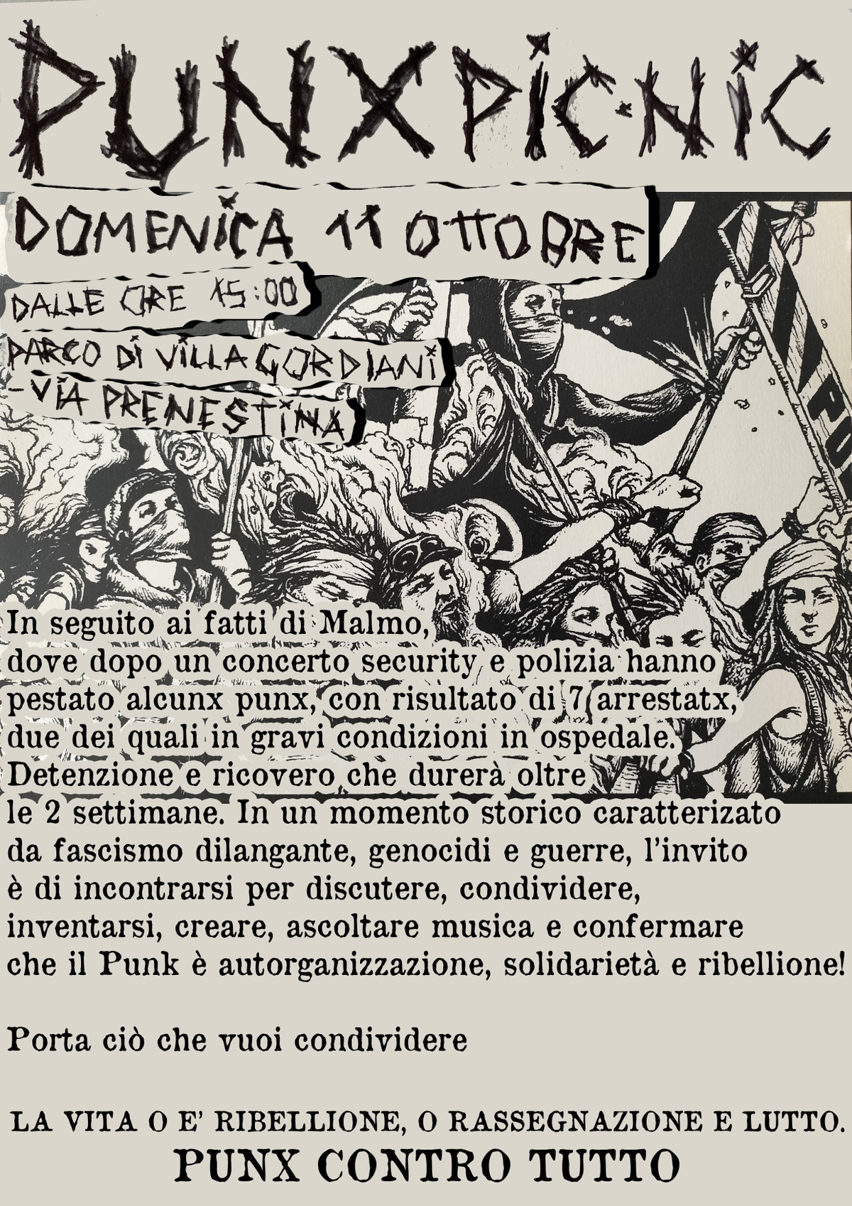 Punx pic-nic contro repressione e fascismo