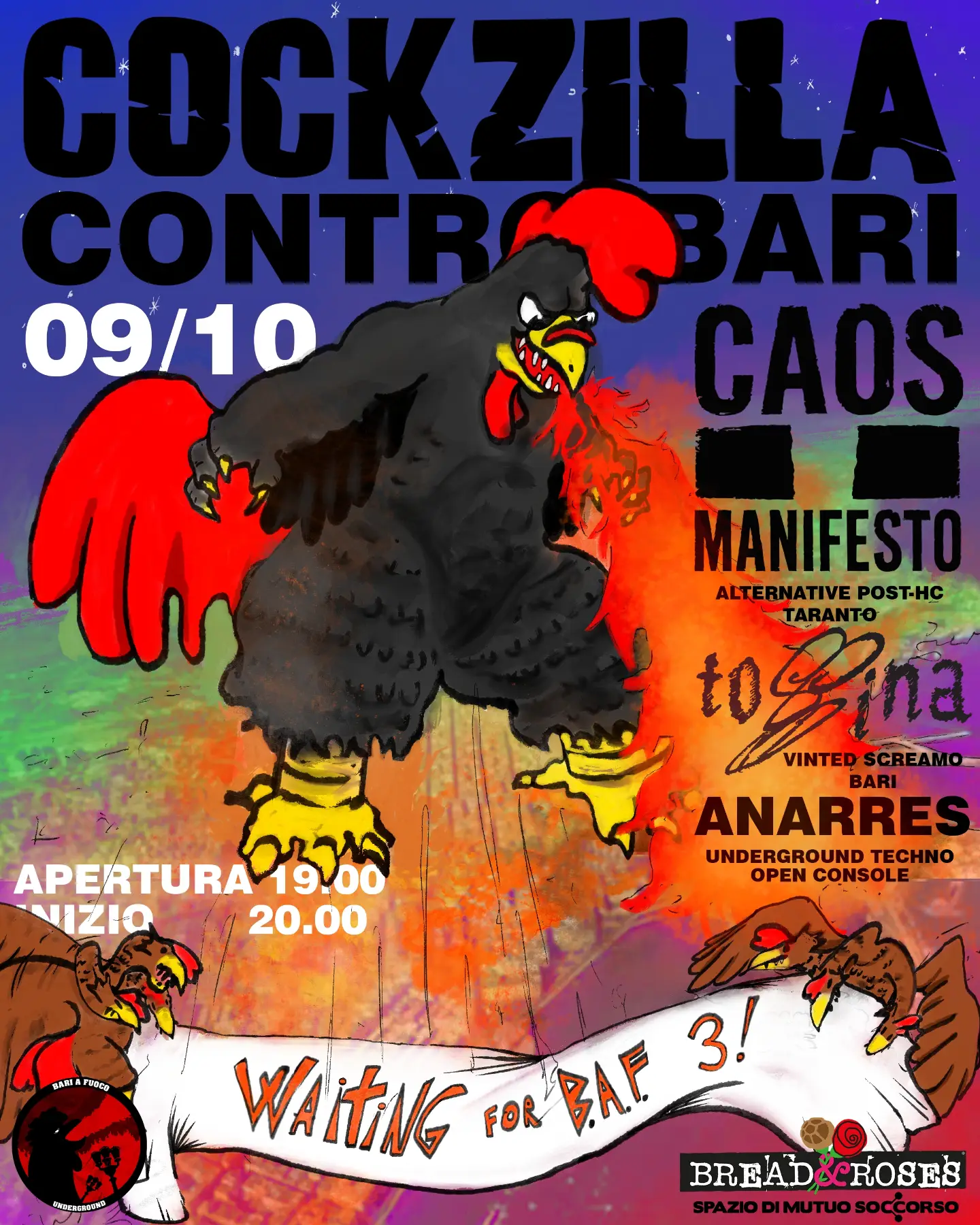 WAITING FOR BAF3 - Tossina, Caos Manifesto, Anarres