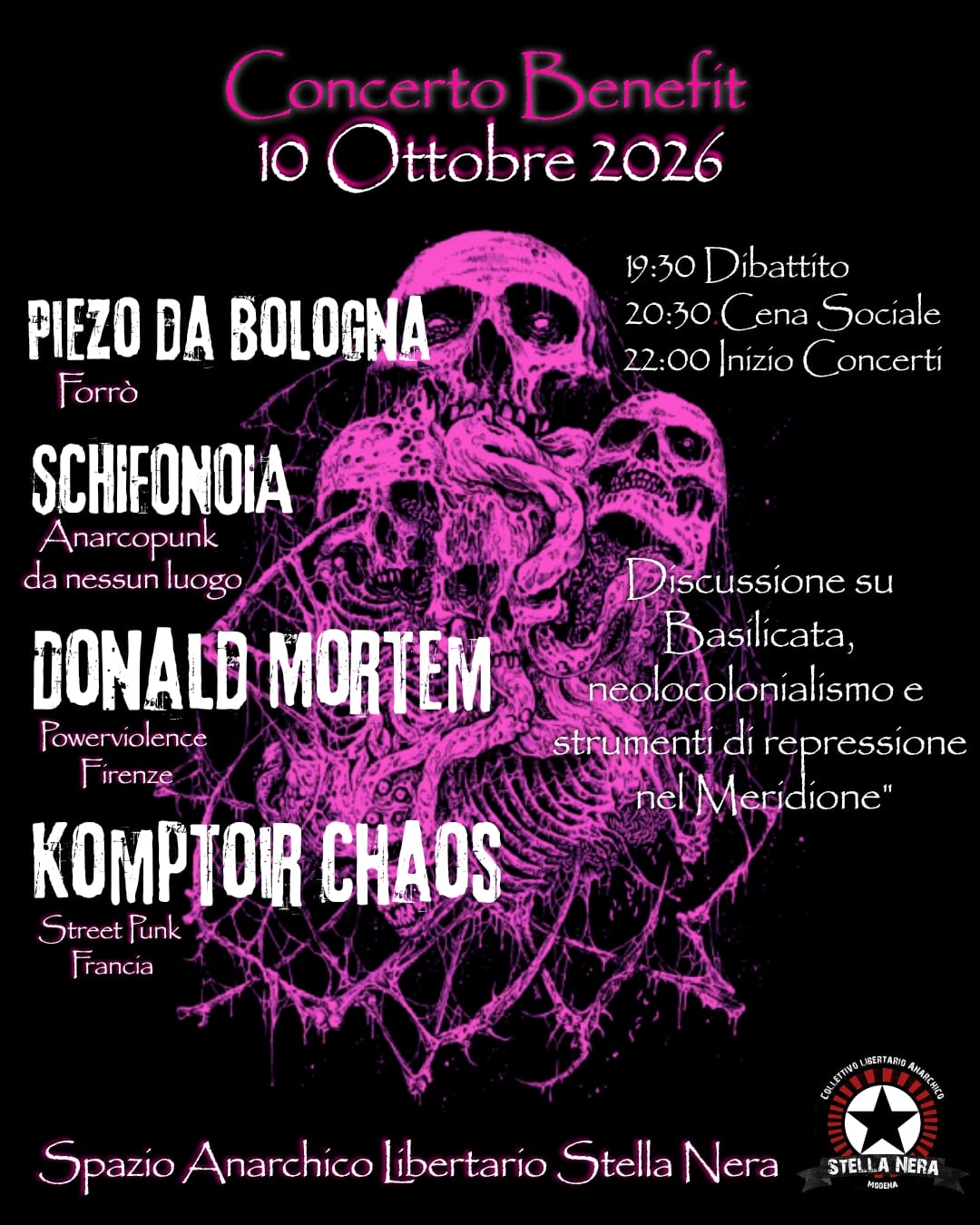 Schifonoia, Piezo Da Bologna, Donald Mortem, Komptoir Chaos